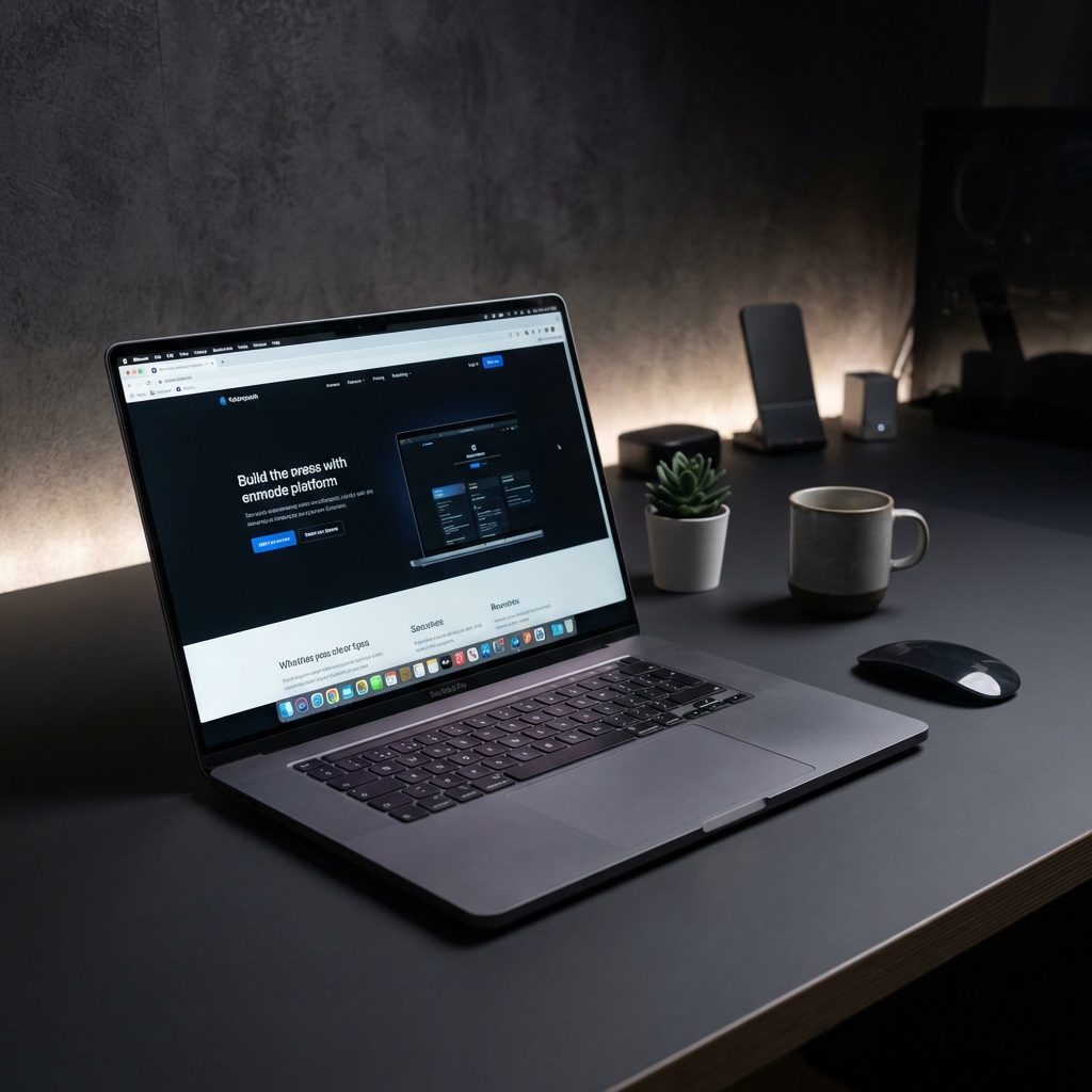MacBook Pro Dark Desk