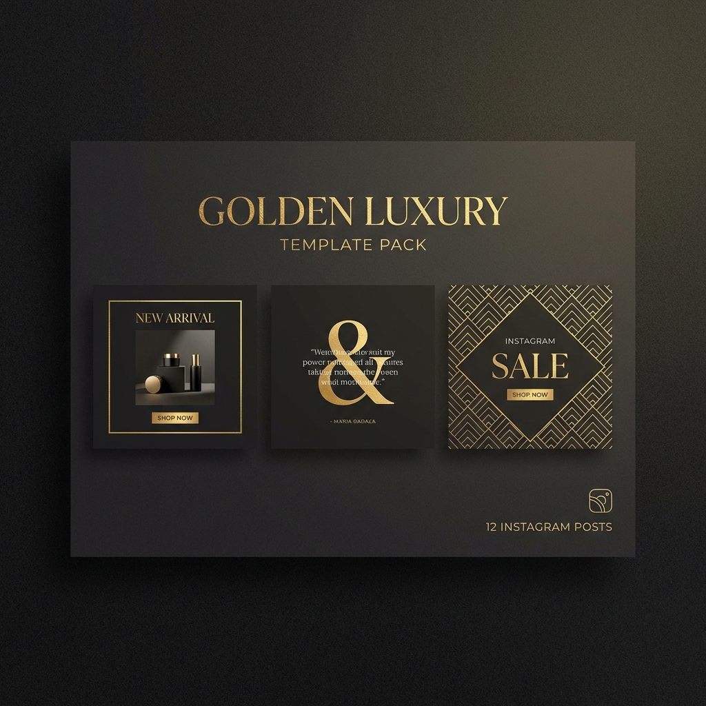 Golden Luxury Template Pack